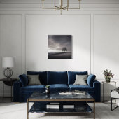 Hillside Landschap Canvas, Eenzame Boom Canvas Afdruk