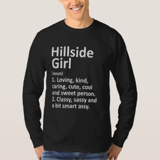 Hillside Meisje Il Illinois Grappige Stad Home Roo T-shirt