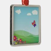 HILLSIDE MET BUTTERFLES EN STROMEN METALEN ORNAMENT (Rechts)