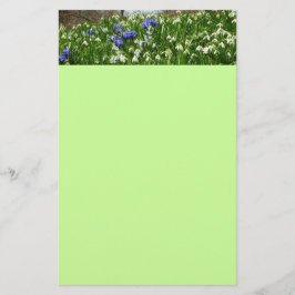 Hillside of Early Spring Flowers Landscape Briefpapier