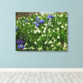 Hillside of Early Spring Flowers Landscape Canvas Afdruk (Insitu (Houten vloer))