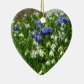 Hillside of Early Spring Flowers Landscape Keramisch Ornament (Rechts)