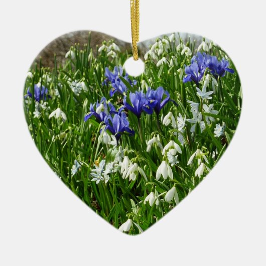 Hillside of Early Spring Flowers Landscape Keramisch Ornament (Voorkant)