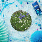 Hillside of Early Spring Flowers Landscape Papieren Bordje (Feest)