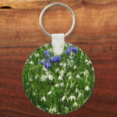 Hillside of Early Spring Flowers Landscape Sleutelhanger (Achterkant)