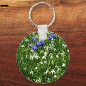 Hillside of Early Spring Flowers Landscape Sleutelhanger (Voorkant)