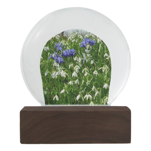 Hillside of Early Spring Flowers Landscape Sneeuwbol (Achterkant)