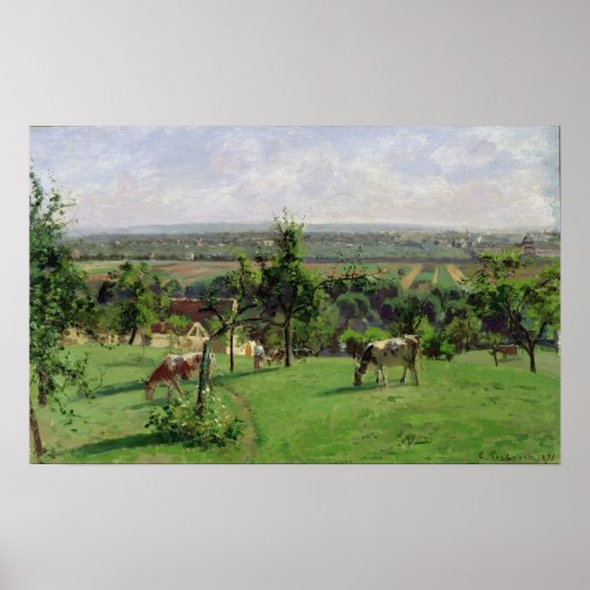 Hillside of Vesinet, Yvelines, 1871 Poster (Voorkant)