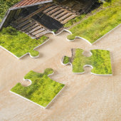 Hillside Shack Uitzicht of Mountains & Forest Legpuzzel (Zijkant)