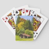 Hillside Shack Uitzicht of Mountains & Forest Pokerkaarten (Achterkant)