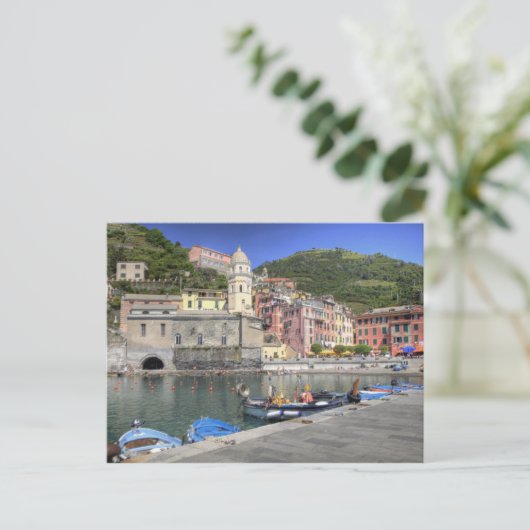 Hillside, stad Vernazza, Cinque Terre, Liguria Briefkaart (Staand voorkant)