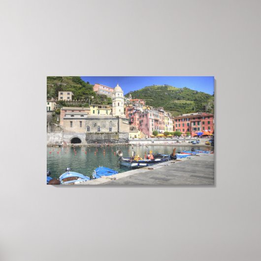 Hillside, stad Vernazza, Cinque Terre, Liguria Canvas Afdruk (Voorkant)
