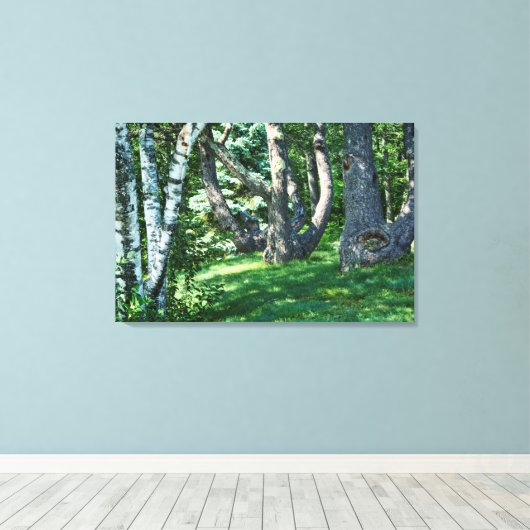 Hillside Trees Canvas Afdruk (Insitu (Houten vloer))