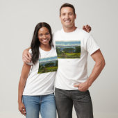 Hillside Uitzicht van Diamond Island en Lake T-shirt (Unisex)