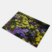 Hillside van Paarse en gele pansies Deurmat (Schuin)