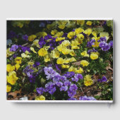 Hillside van Paarse en gele pansies Gastenboek (Achterkant)