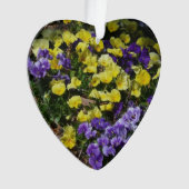 Hillside van Paarse en gele pansies Ornament (voorkant)