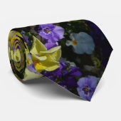 Hillside van Paarse en gele pansies Stropdas (Opgerold)