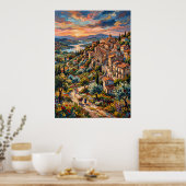 Hillside Village Landschaps poster (Keuken)