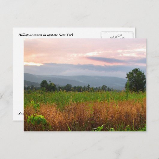 Hilltop bij Sunset Briefkaart (Voorkant / Achterkant)