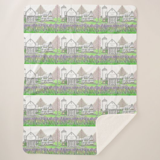 Hilltop Boerderij Sherpa Blanket Sherpa Deken (Voorkant)
