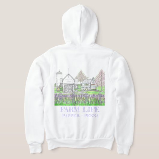 Hilltop Boerderij Zippered Hoodie (Laag Achter)