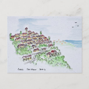 Hilltop-dorp Cabris Provence, Frankrijk Briefkaart