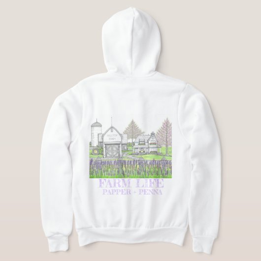Hilltop Paarse Boerderij Hoodie (Laag Achter)
