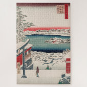 Hilltop Snow Uitzicht  Ukiyo-e Japanse kunst Legpuzzel (Verticaal)