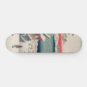 Hilltop Snow Uitzicht  Ukiyo-e Japanse kunst Persoonlijk Skateboard (Horizontaal)