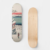 Hilltop Snow Uitzicht  Ukiyo-e Japanse kunst Persoonlijk Skateboard (Voorkant)