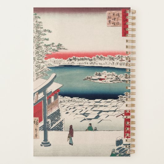 Hilltop Snow Uitzicht  Ukiyo-e Japanse kunst Planner (Achterkant)