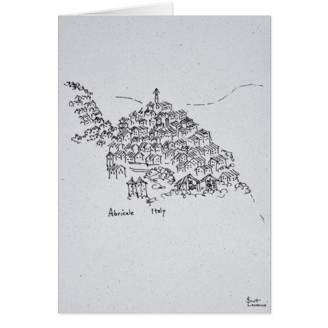 Hilltop Town van Abricale, Italië (Voorkant)
