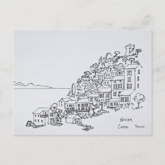Hilltop Village of Nonza | Corsica, Frankrijk Briefkaart (Voorkant)
