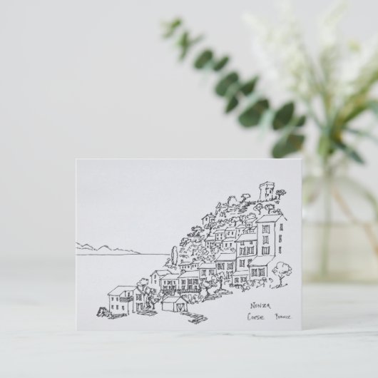 Hilltop Village of Nonza | Corsica, Frankrijk Briefkaart (Staand voorkant)