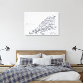 Hilltop Village of Nonza | Corsica, Frankrijk Canvas Afdruk (Insitu (Slaapkamer))