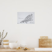 Hilltop Village of Nonza | Corsica, Frankrijk Poster (Keuken)