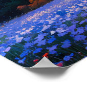 Hilltop Vista van een met bos gevulde vallei Poster (Hoek)