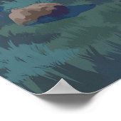 Hilly Fields Londen Park Reisposter Poster (Hoek)