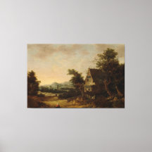 Hilly Landscape met Peasant Cottage, Cornelis van