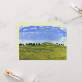 Hilly Landscape With Ravens beroemd gemaakt door F Kaart (Voorkant / Achterkant in situ)