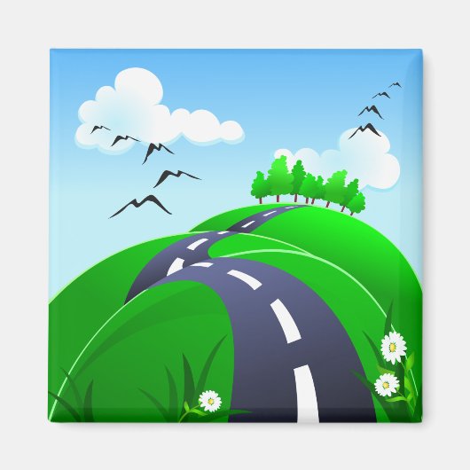 Hilly road, magneet (Voorkant)