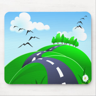 Hilly road, mousepad muismat