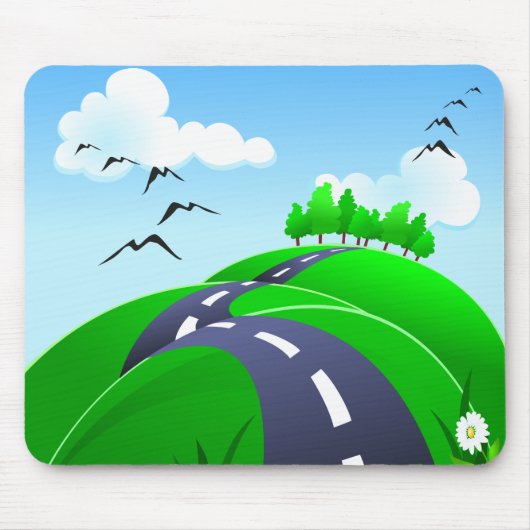 Hilly road, mousepad muismat (Voorkant)