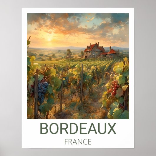 Hilly Vineyard gepersonaliseerd Poster (Voorkant)