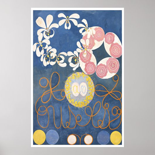Hilma Af Klint Abstract Art Poster Indigo (Voorkant)