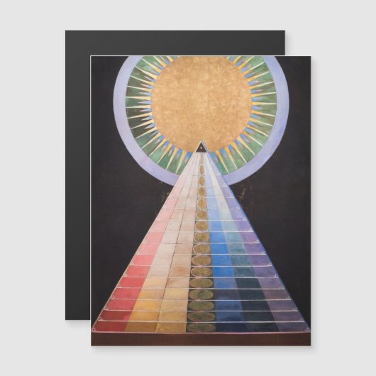Hilma Af Klint, altaarstuk nr. 1, Abstracte kunst Magnetische Uitnodiging (Voorkant / Achterkant)