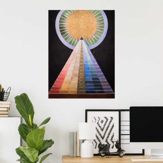 Hilma Af Klint, altaarstuk nr. 1, Abstracte kunst Poster (Thuiskantoor)