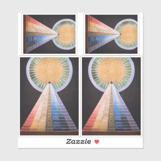 Hilma Af Klint, altaarstuk nr. 1, Abstracte kunst Sticker (Vel)