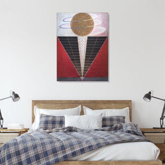 Hilma Af Klint, altaarstuk nr. 2, Abstracte kunst Canvas Afdruk (Insitu (Slaapkamer))